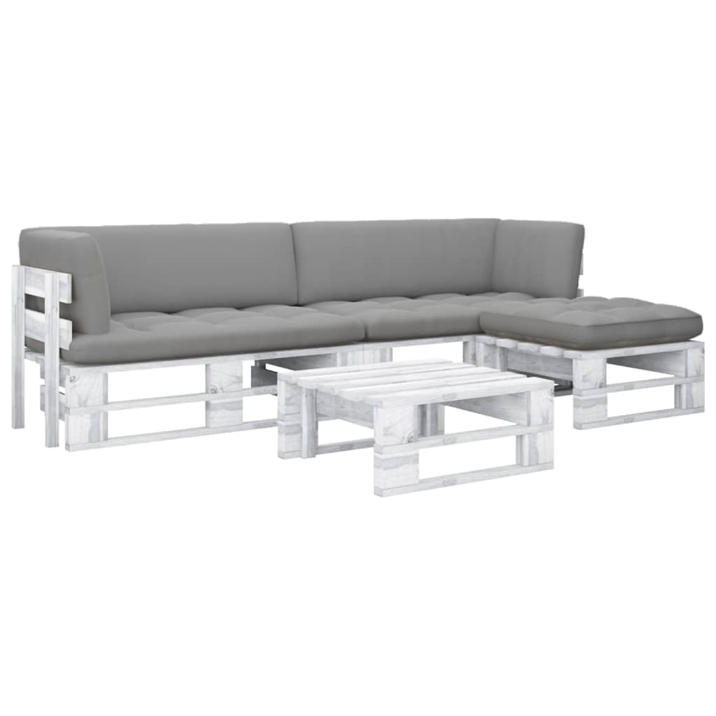 -Palettensofa Mit Kissen Imprägniertes Kiefernholz