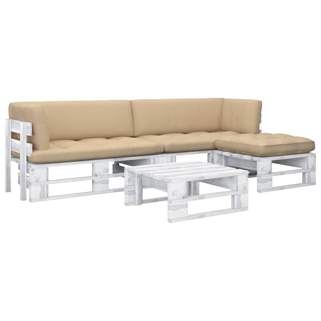 -Palettensofa Mit Kissen Imprägniertes Kiefernholz