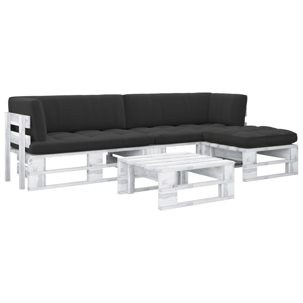 -Palettensofa Mit Kissen Imprägniertes Kiefernholz