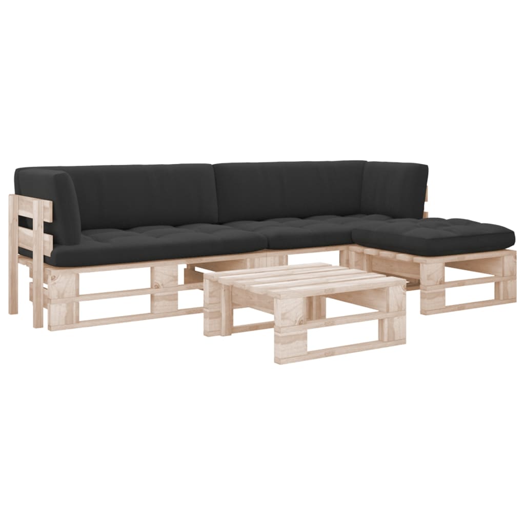 -Palettensofa Mit Kissen Imprägniertes Kiefernholz