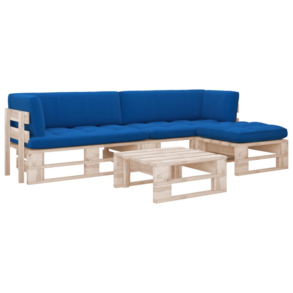 -Palettensofa Mit Kissen Imprägniertes Kiefernholz