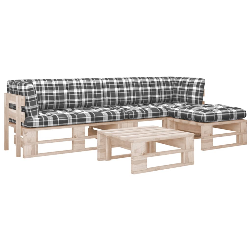 -Palettensofa Mit Kissen Imprägniertes Kiefernholz