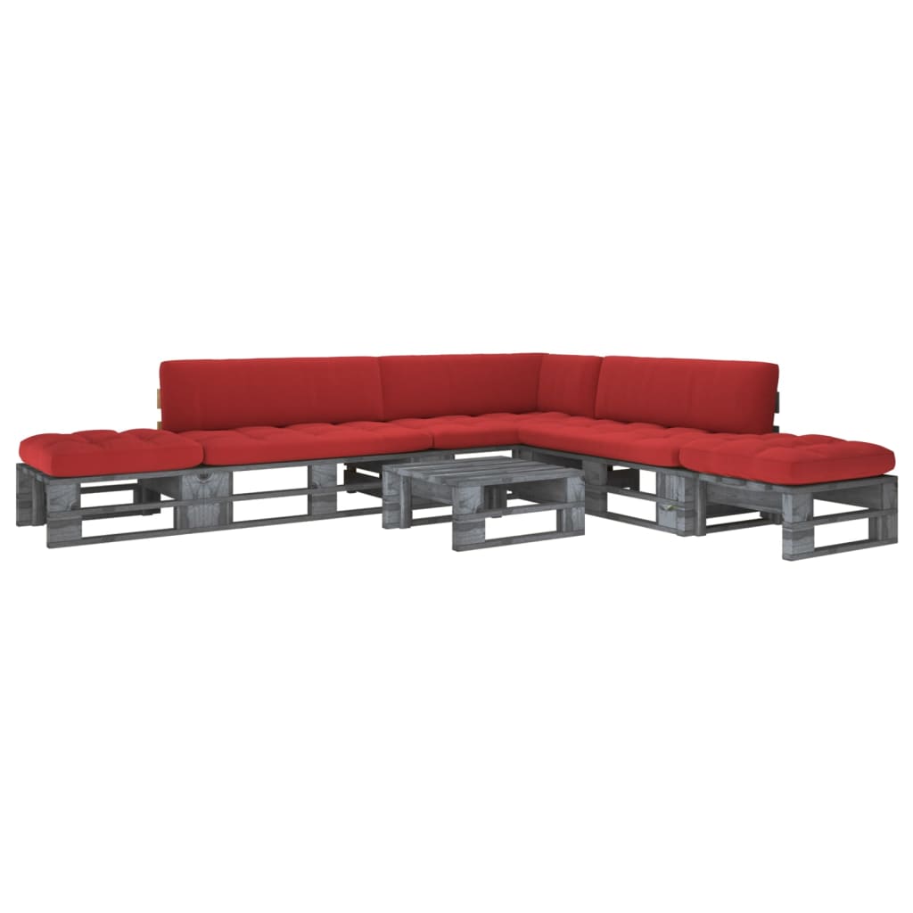 -Palettensofa Mit Kissen Imprägniertes Kiefernholz
