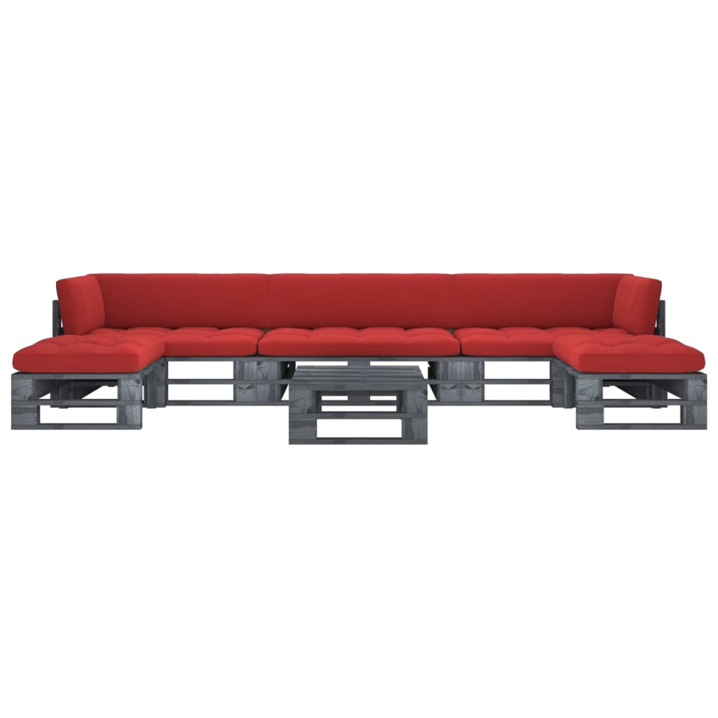 -Palettensofa Mit Kissen Imprägniertes Kiefernholz