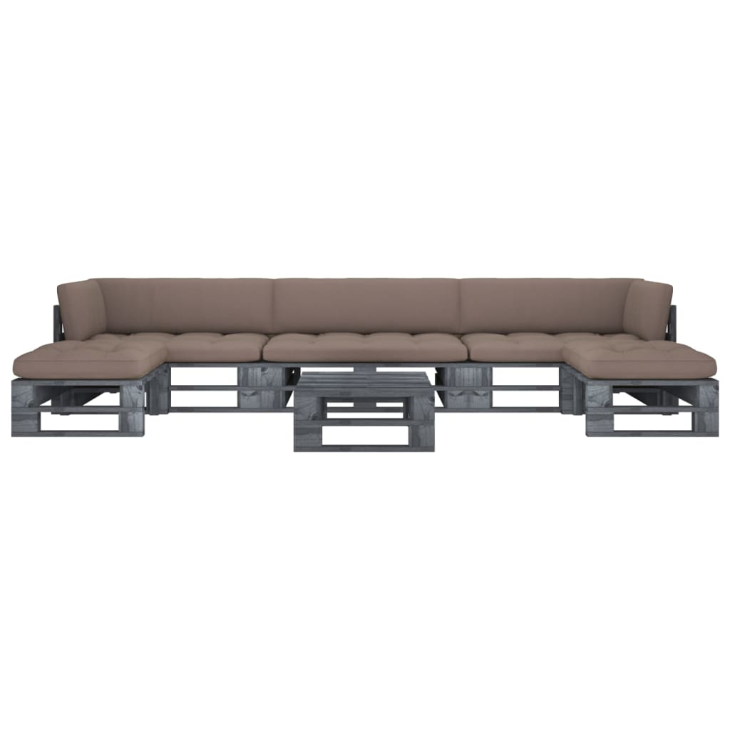 -Palettensofa Mit Kissen Imprägniertes Kiefernholz