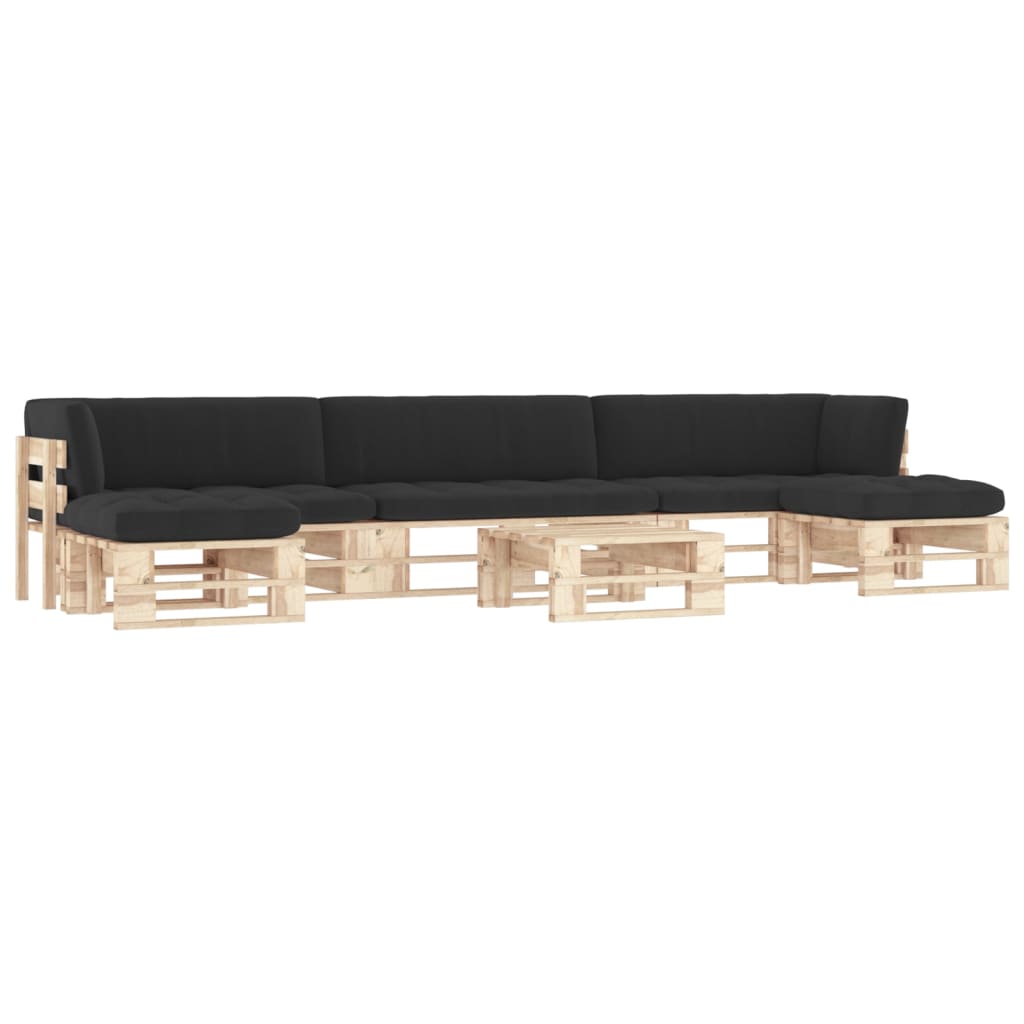 -Palettensofa Mit Kissen Imprägniertes Kiefernholz