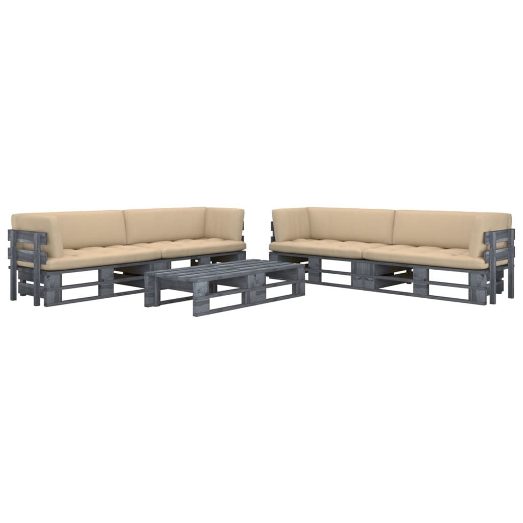 -Palettensofa Mit Kissen Imprägniertes Kiefernholz
