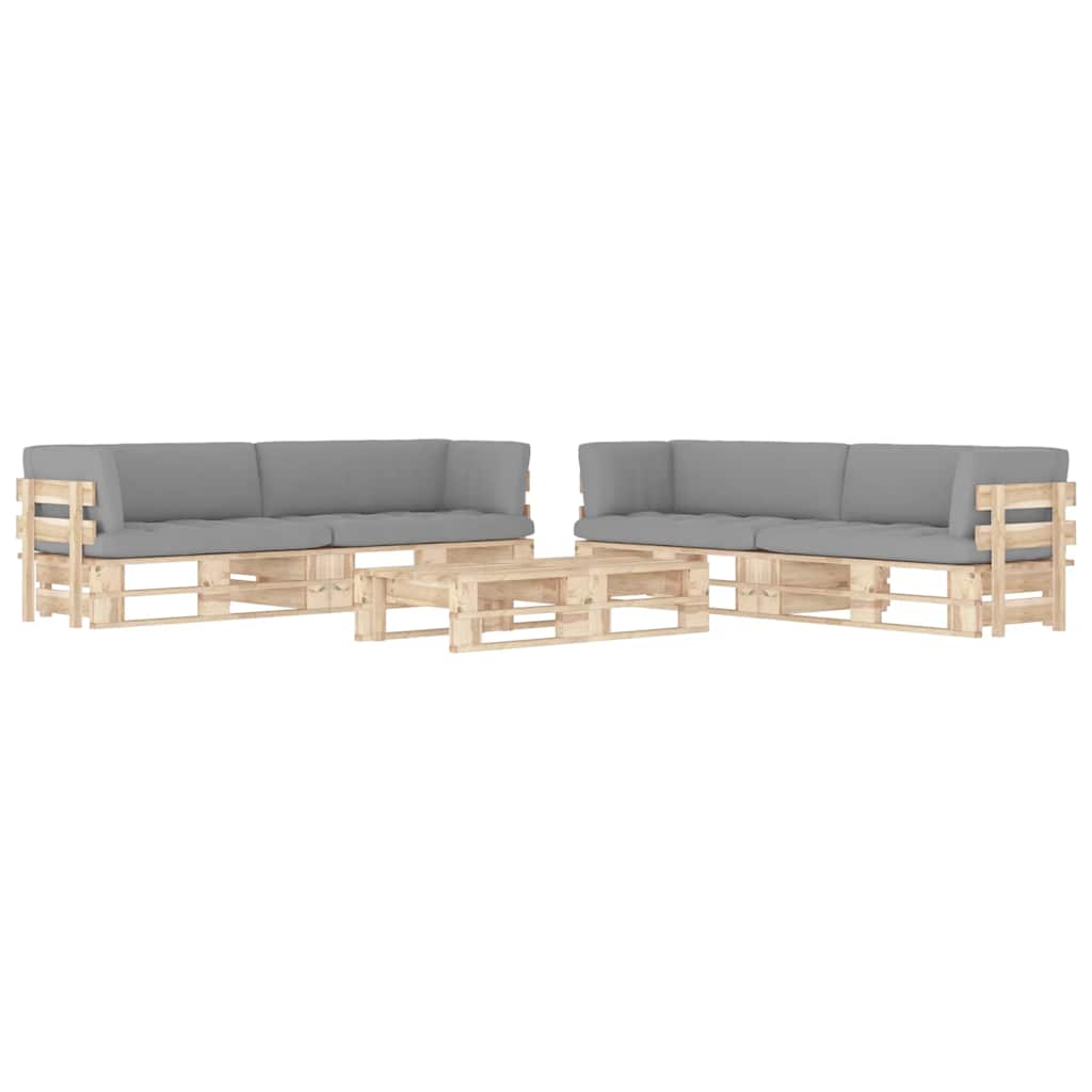 -Palettensofa Mit Kissen Imprägniertes Kiefernholz