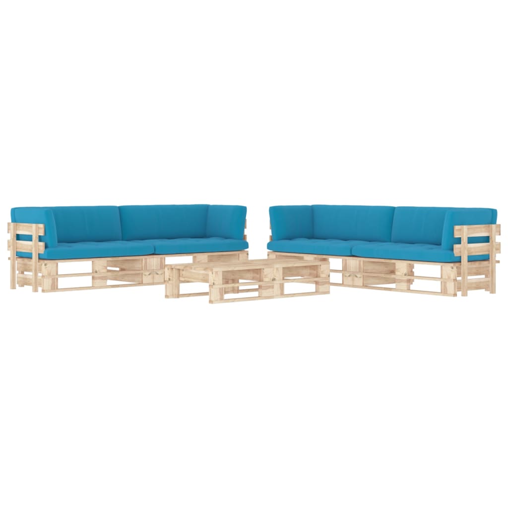 -Palettensofa Mit Kissen Imprägniertes Kiefernholz