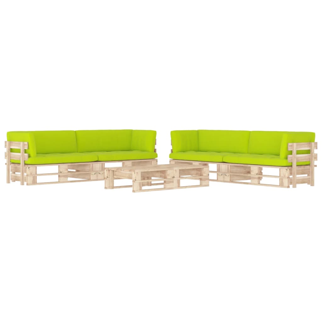 -Palettensofa Mit Kissen Imprägniertes Kiefernholz
