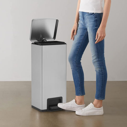 Mülleimer Mit Pedal Anti-Fingerabdruck 30 L N Edelstahl