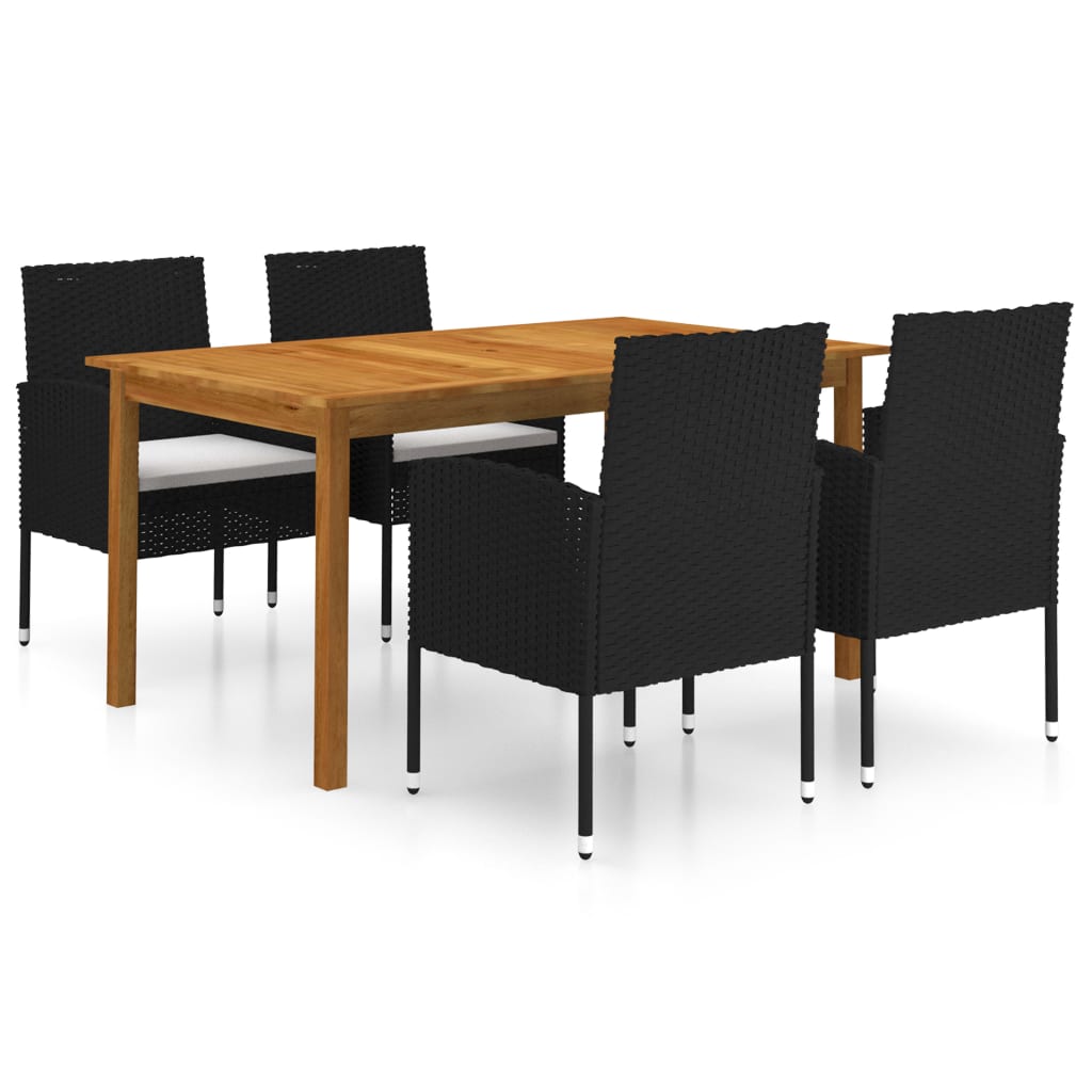 5-Tlg. Garten-Essgruppe Schwarz