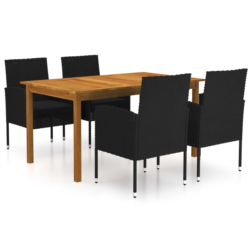 5-Tlg. Garten-Essgruppe Schwarz