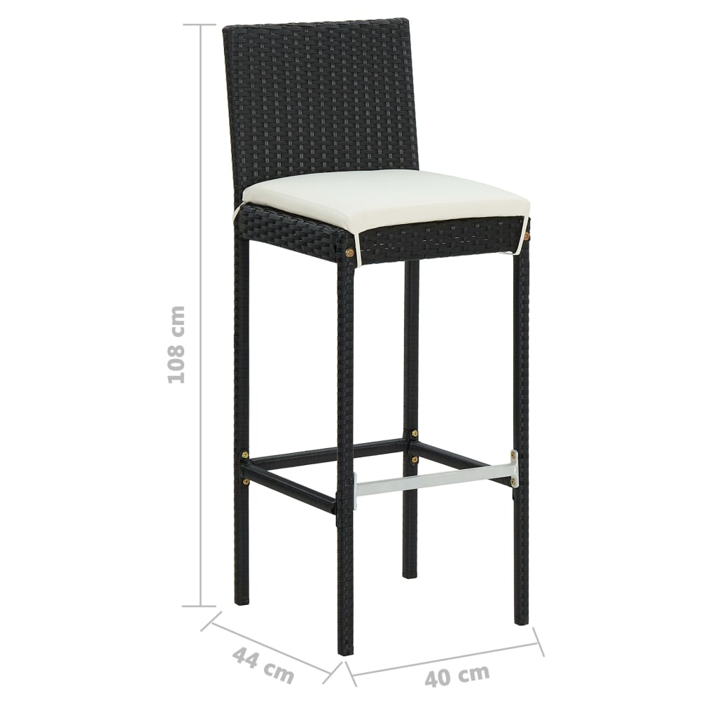 5-Tlg. Gartenbar-Set Mit Kissen