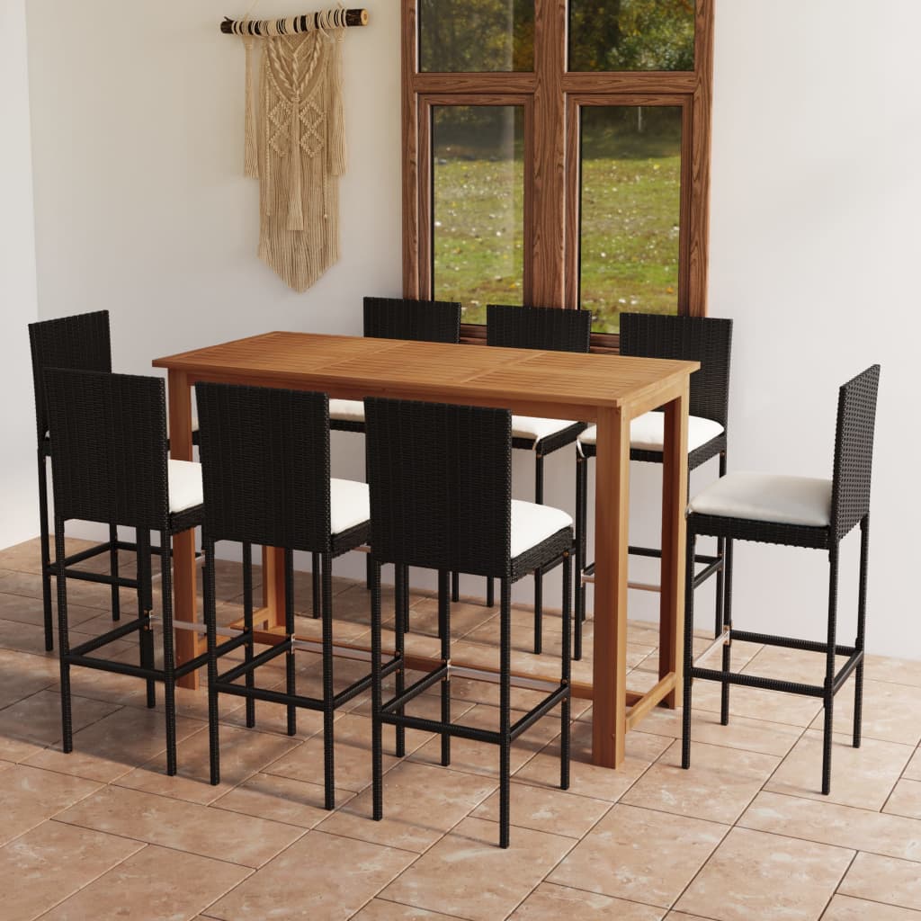 7-Tlg. Gartenbar-Set Mit Kissen