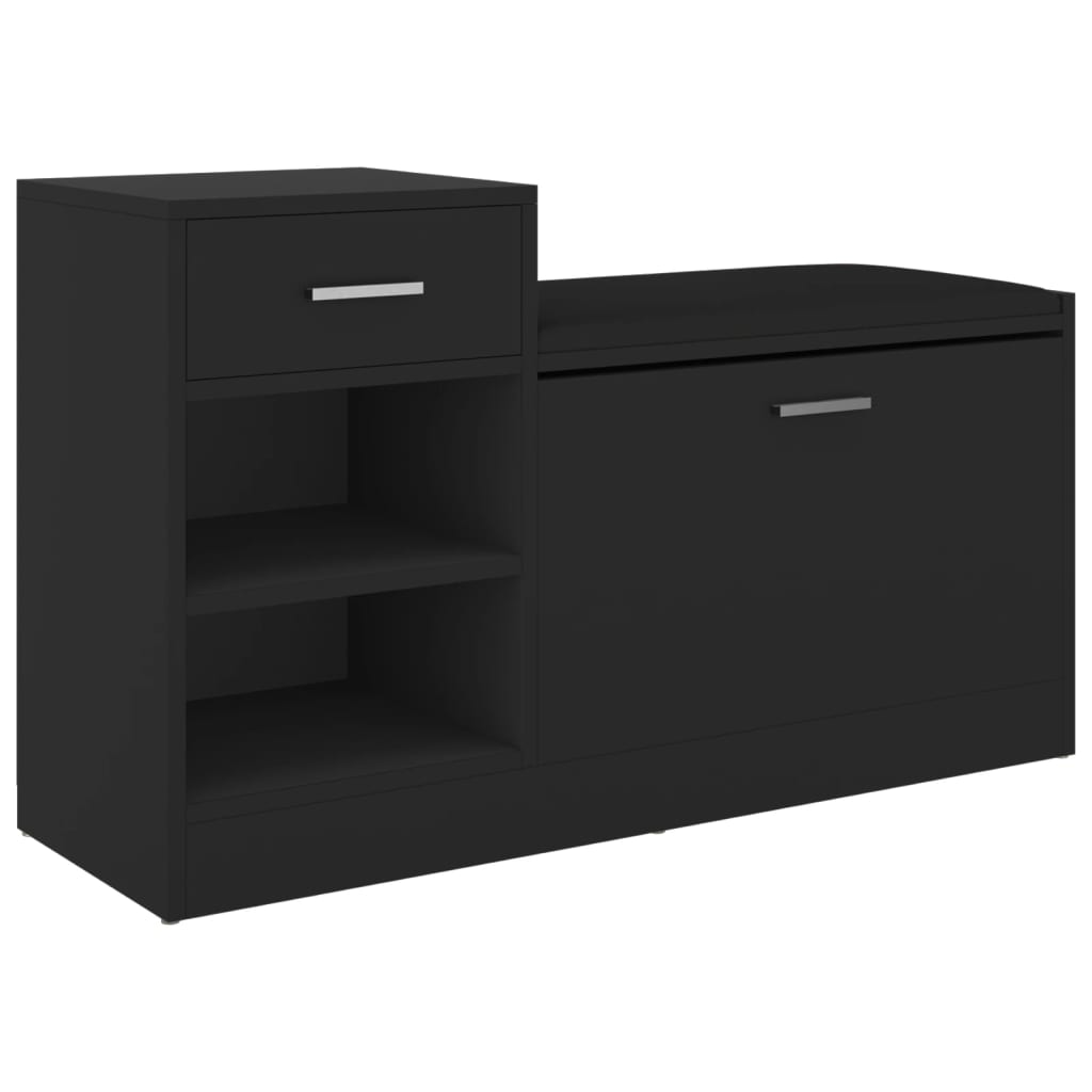 Schuhbank 94,5X31X57 Cm Holzwerkstoff Schwarz