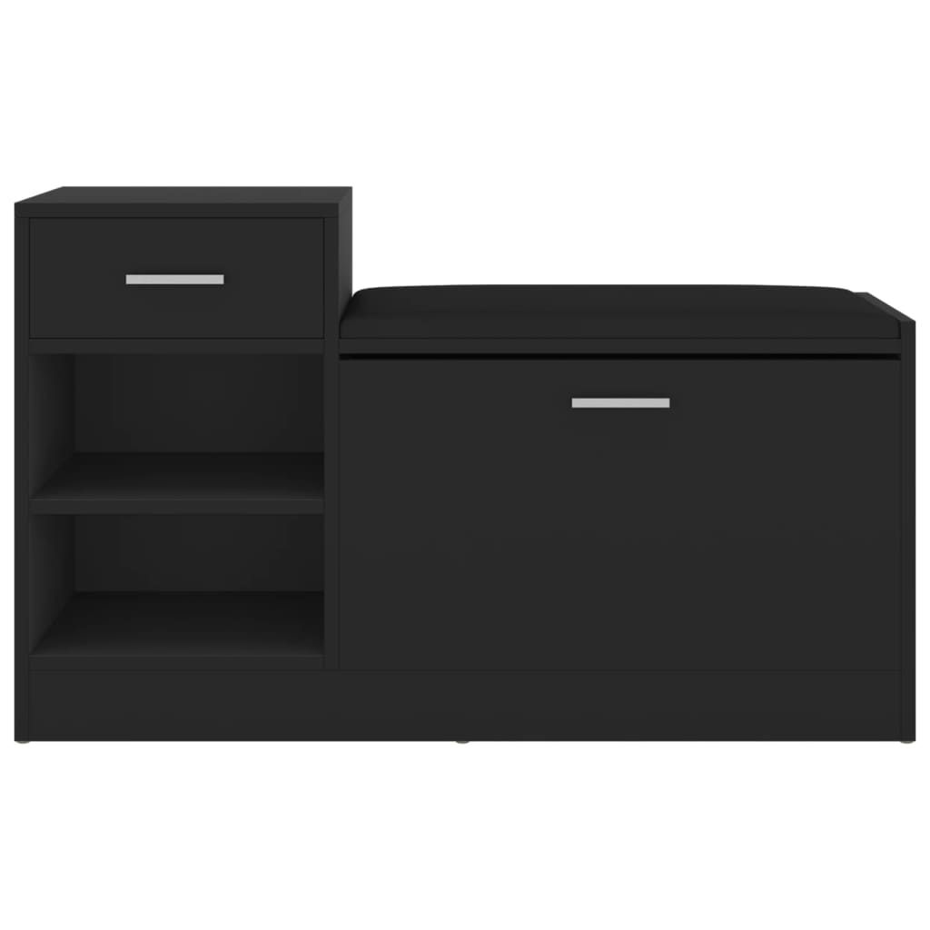 Schuhbank 94,5X31X57 Cm Holzwerkstoff Schwarz