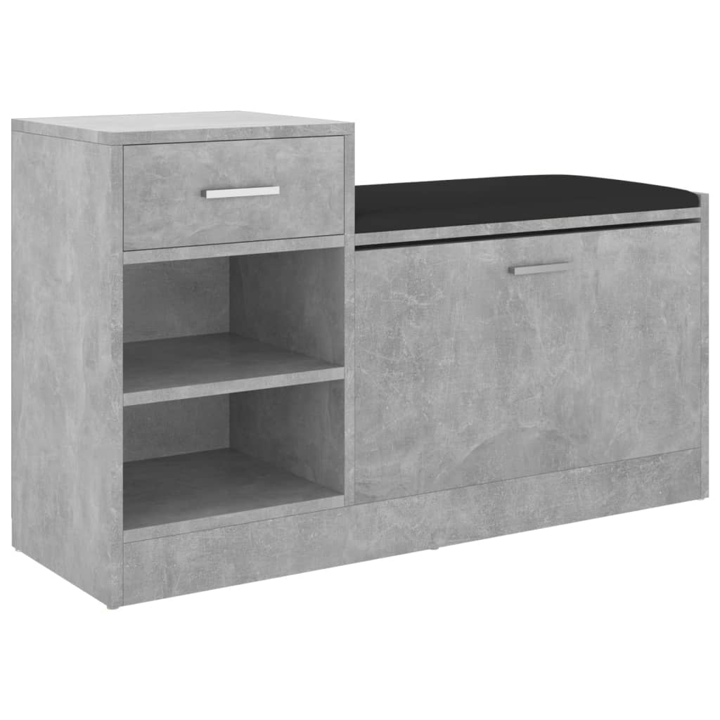 Schuhbank 94,5X31X57 Cm Holzwerkstoff Betongrau