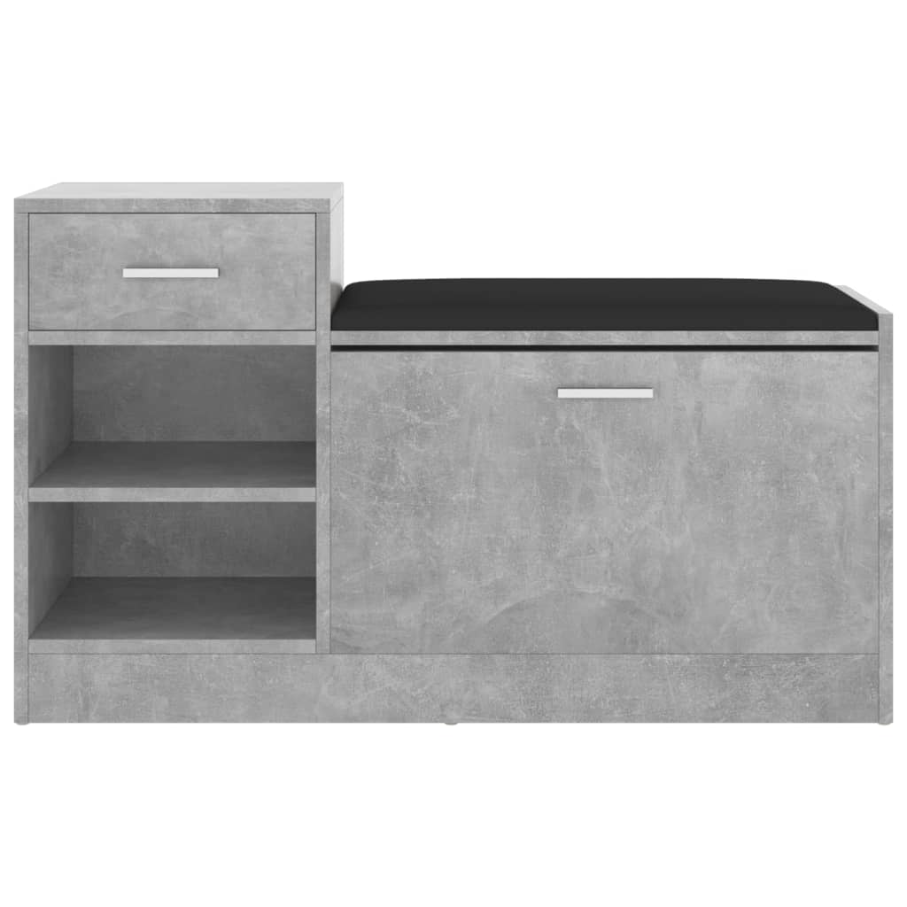 Schuhbank 94,5X31X57 Cm Holzwerkstoff Betongrau
