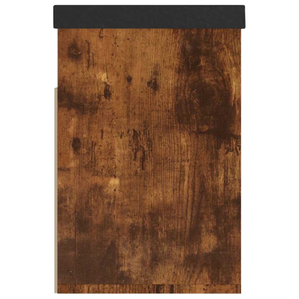 Schuhbank Mit Kissen 80X30X47 Cm Holzwerkstoff Räuchereiche