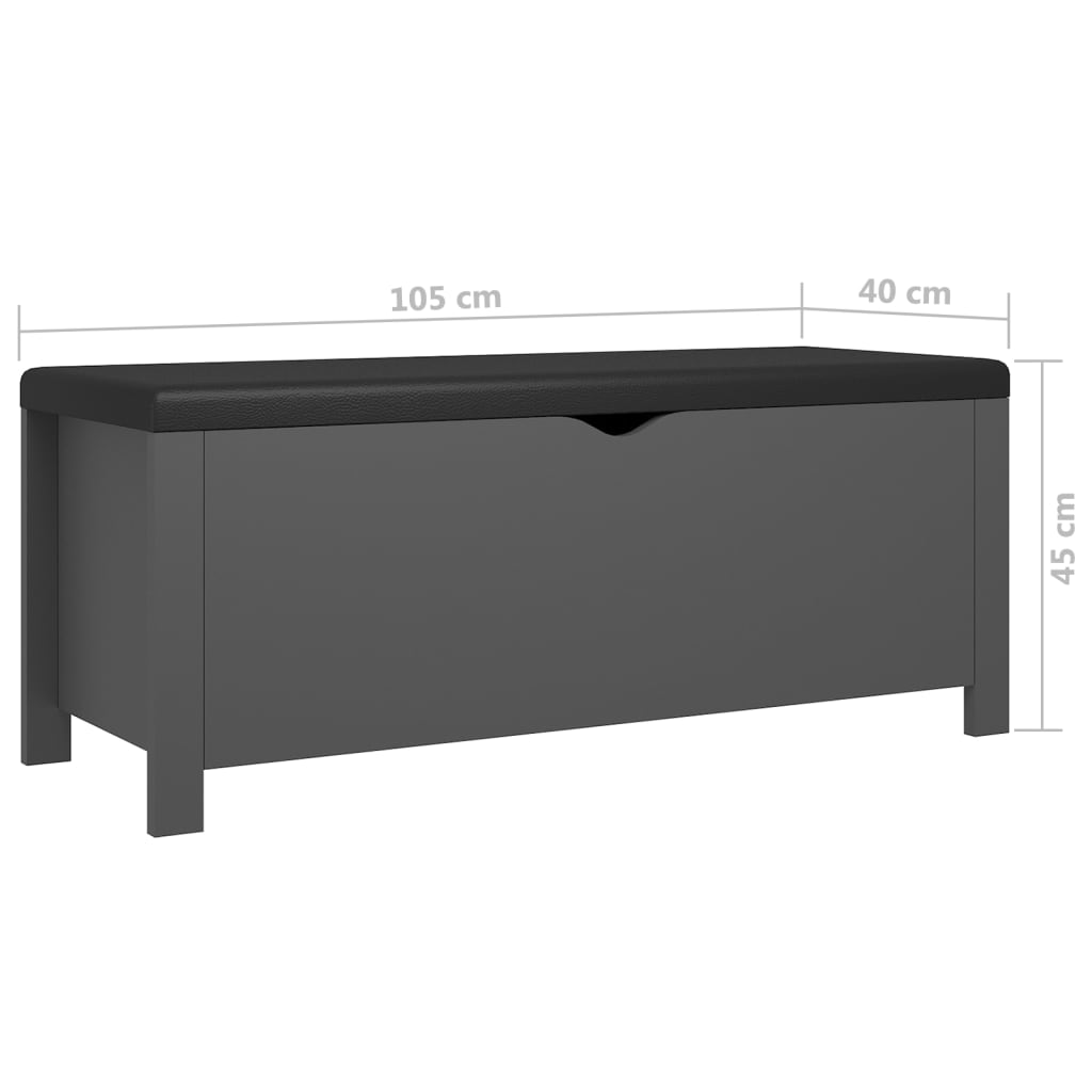 Sitzbank Mit Stauraum Und Kissen 105X40X45Cm Holzwerkstoff