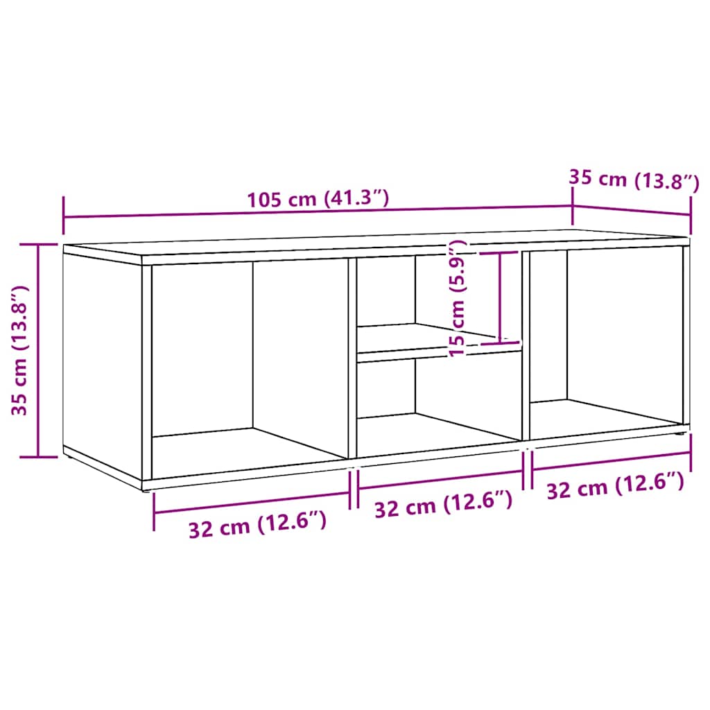 Schuhbank 105X35X35 Cm Holzwerkstoff Weiß