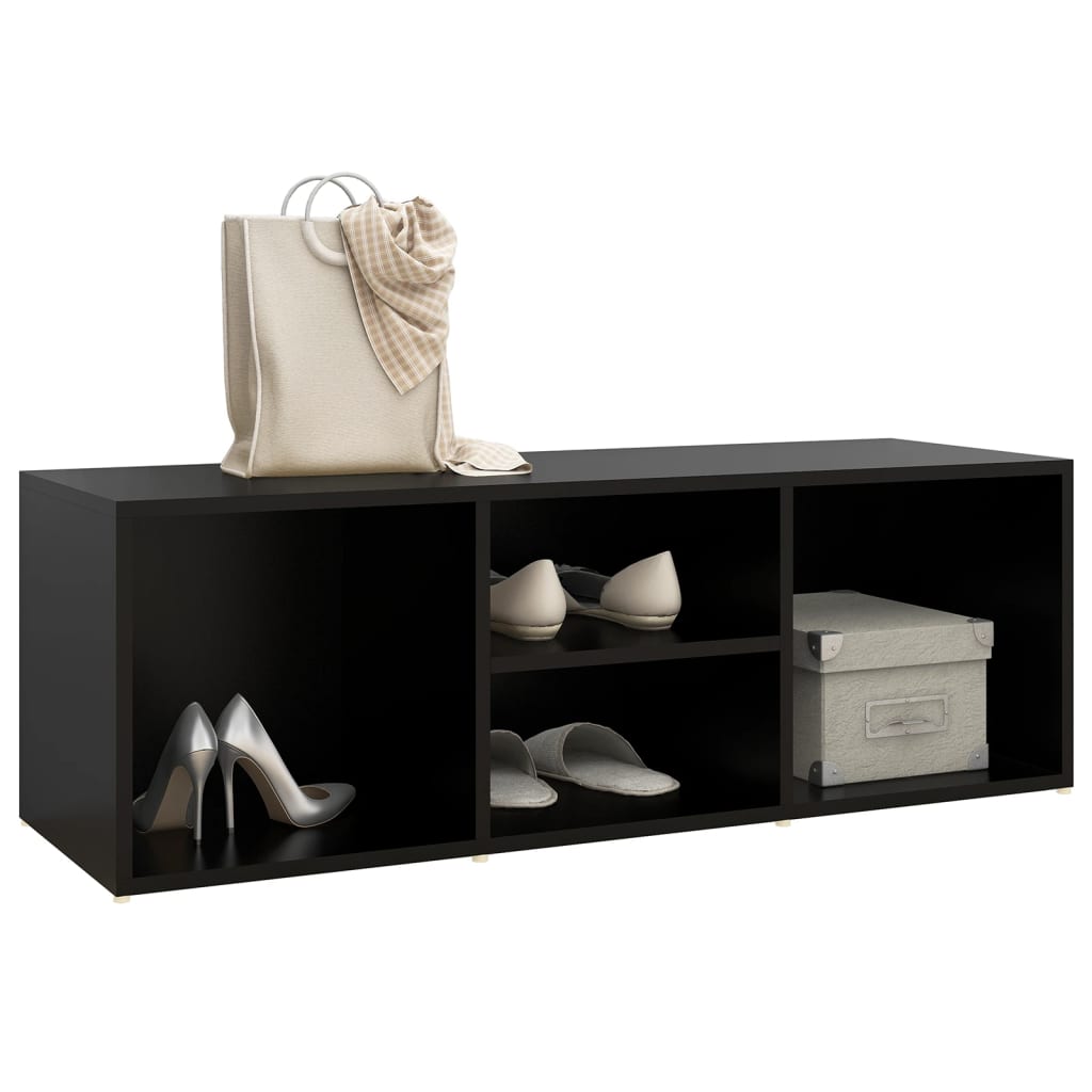 Schuhbank 105X35X35 Cm Holzwerkstoff Schwarz