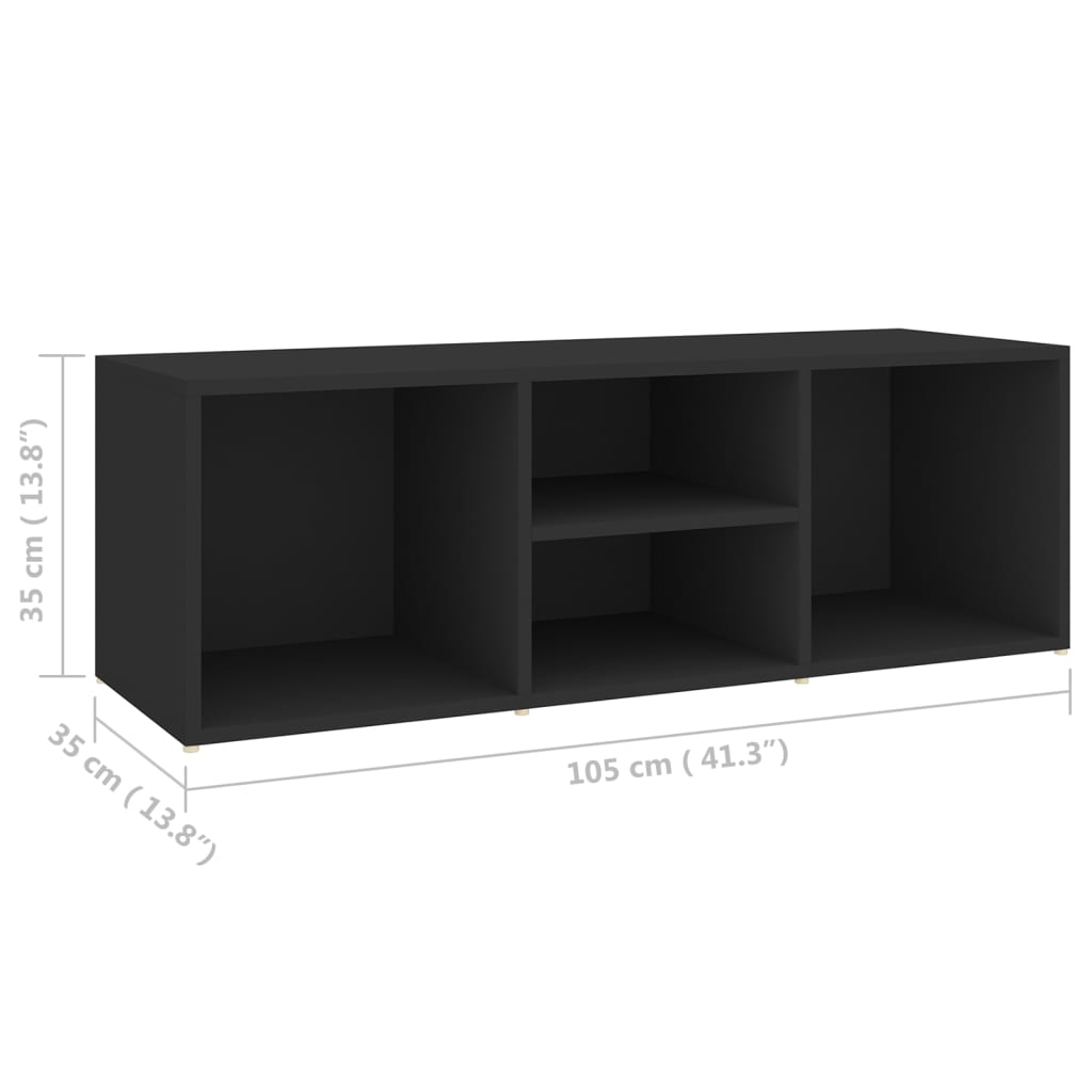 Schuhbank 105X35X35 Cm Holzwerkstoff Schwarz