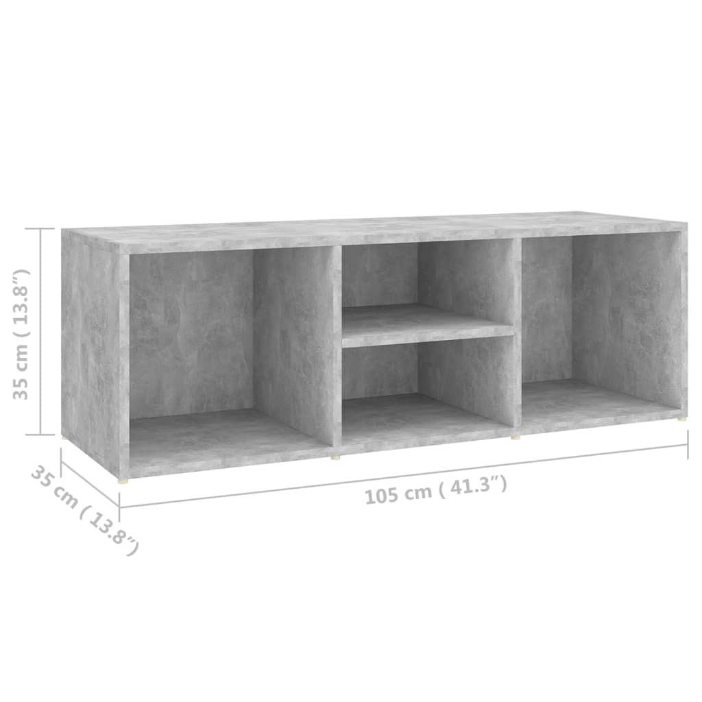 Schuhbank 105X35X35 Cm Holzwerkstoff Betongrau