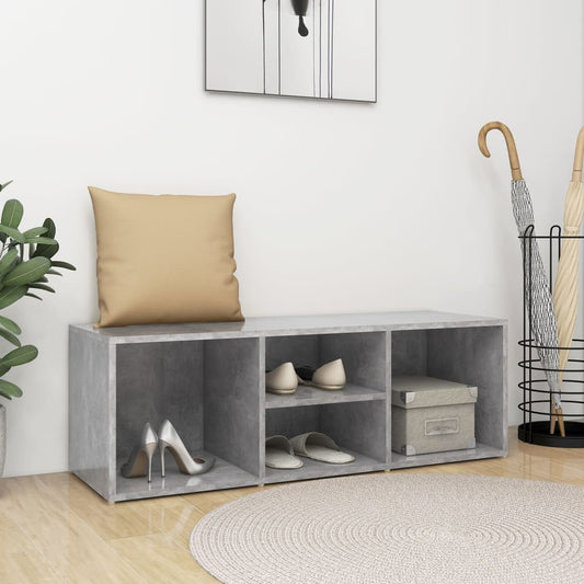 Schuhbank 105X35X35 Cm Holzwerkstoff Betongrau