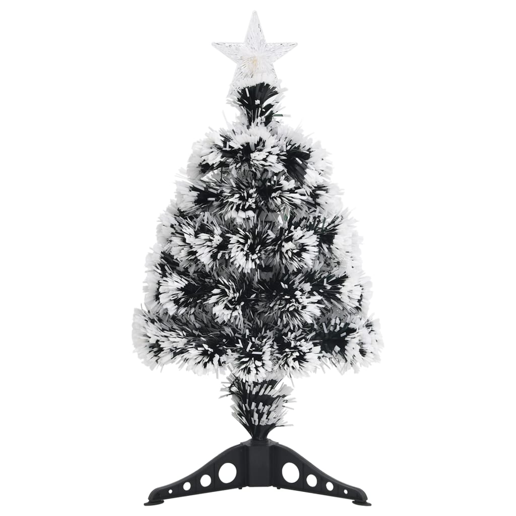 Weihnachtsbaum Mit Beleuchtung 64Cm Glasfaser Grün Und Weiß