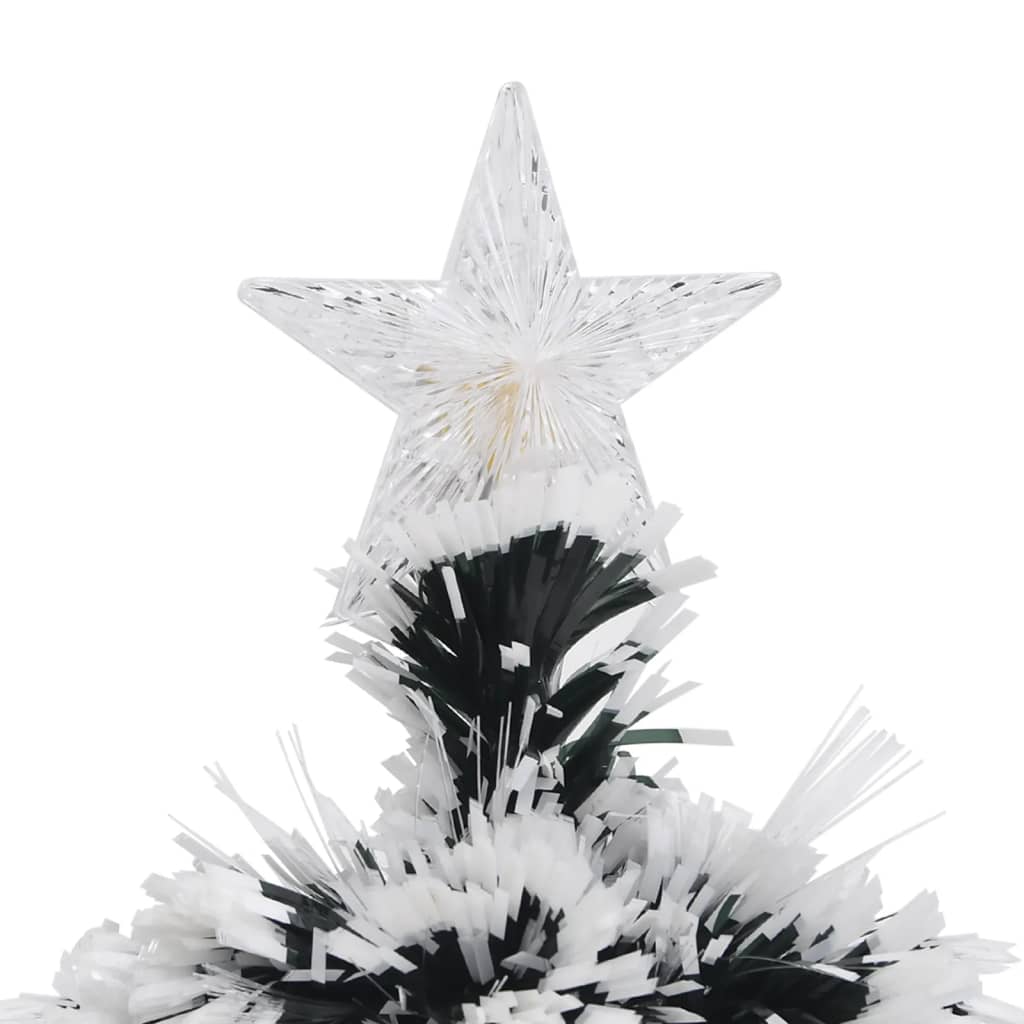 Weihnachtsbaum Mit Beleuchtung 64Cm Glasfaser Grün Und Weiß