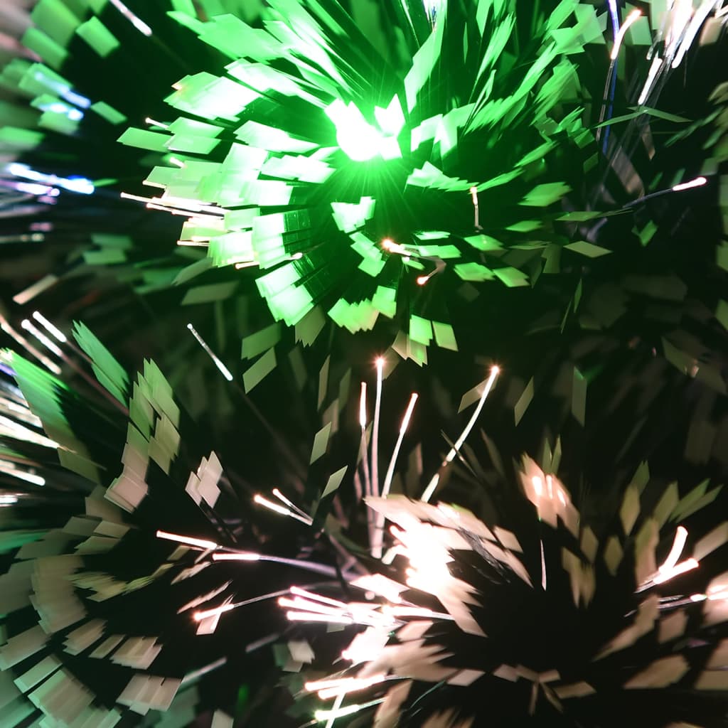 Weihnachtsbaum Mit Beleuchtung 64Cm Glasfaser Grün Und Weiß