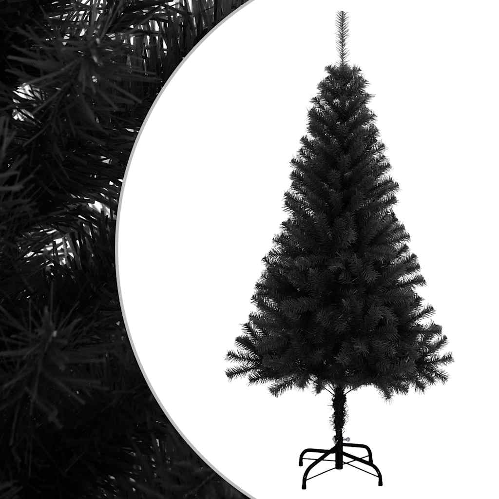Künstlicher Weihnachtsbaum Mit Ständer 150 Cm Pvc Schwarz