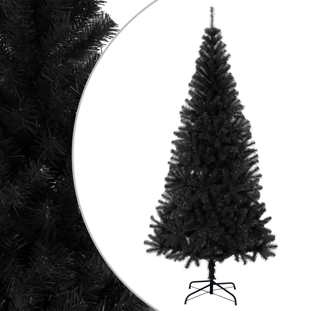 Künstlicher Weihnachtsbaum Mit Ständer 150 Cm Pvc Schwarz