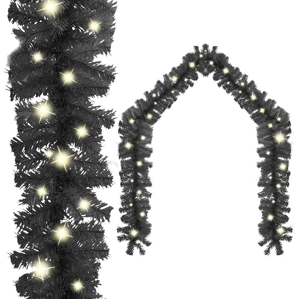 Weihnachtsgirlande Mit Led Schwarz