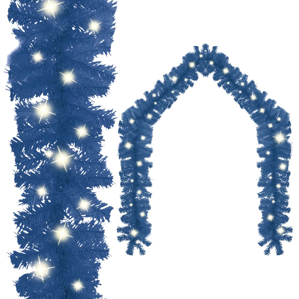 Weihnachtsgirlande Mit Led Blau