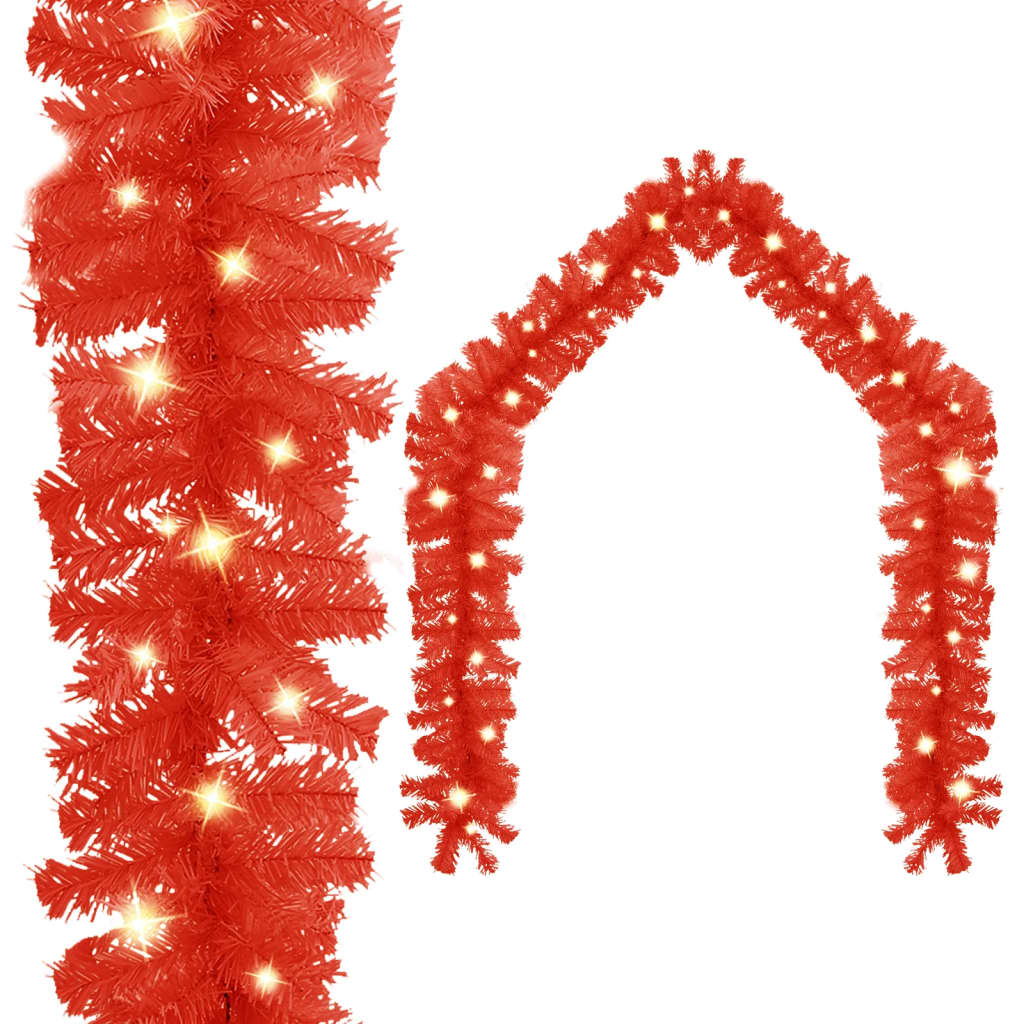 Weihnachtsgirlande Mit Led Rot