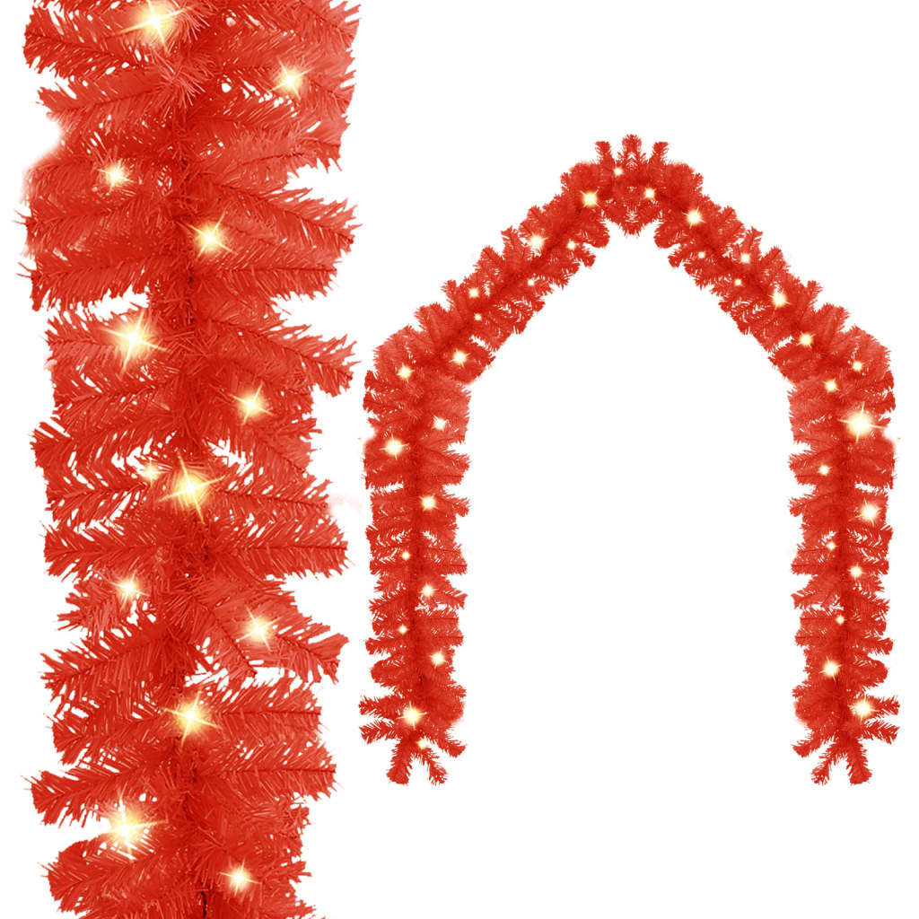 Weihnachtsgirlande Mit Led Rot
