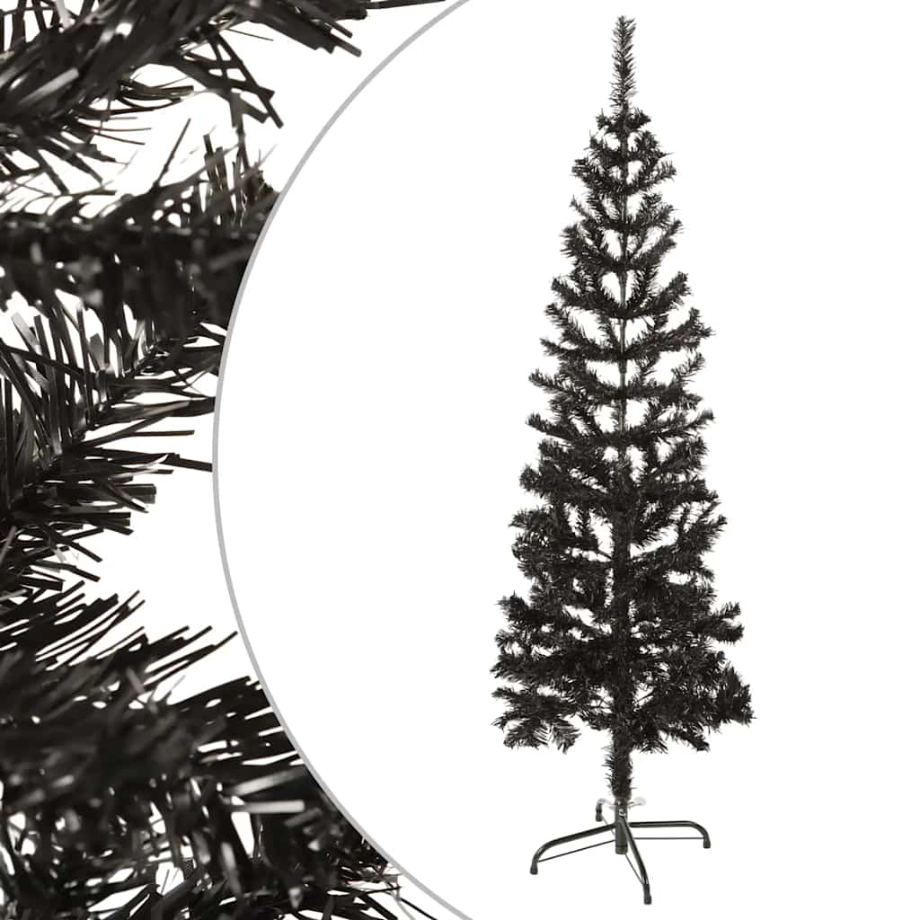Schlanker Weihnachtsbaum 150 Cm Schwarz