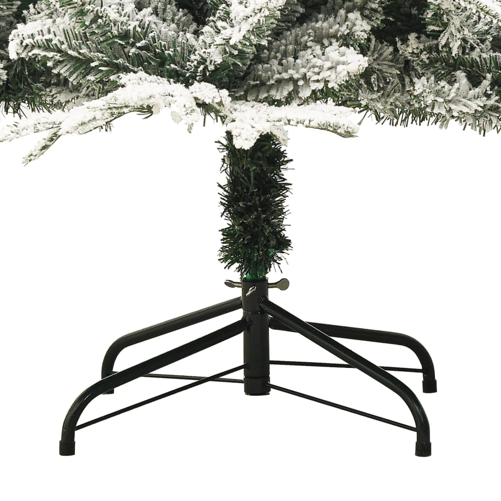 Künstlicher Weihnachtsbaum Beschneit Grün 150 Cm Pvc Pe Weiß
