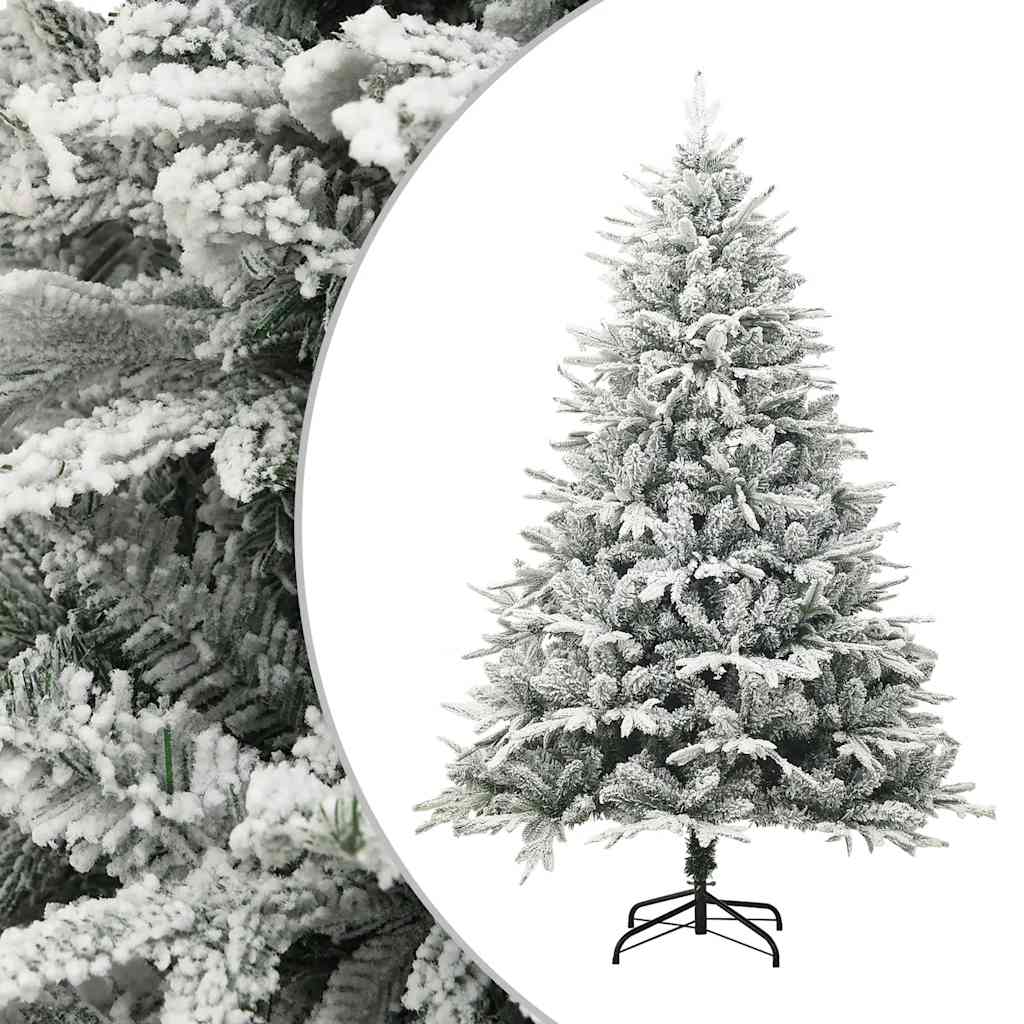 Künstlicher Weihnachtsbaum Beschneit Grün 150 Cm Pvc Pe Weiß