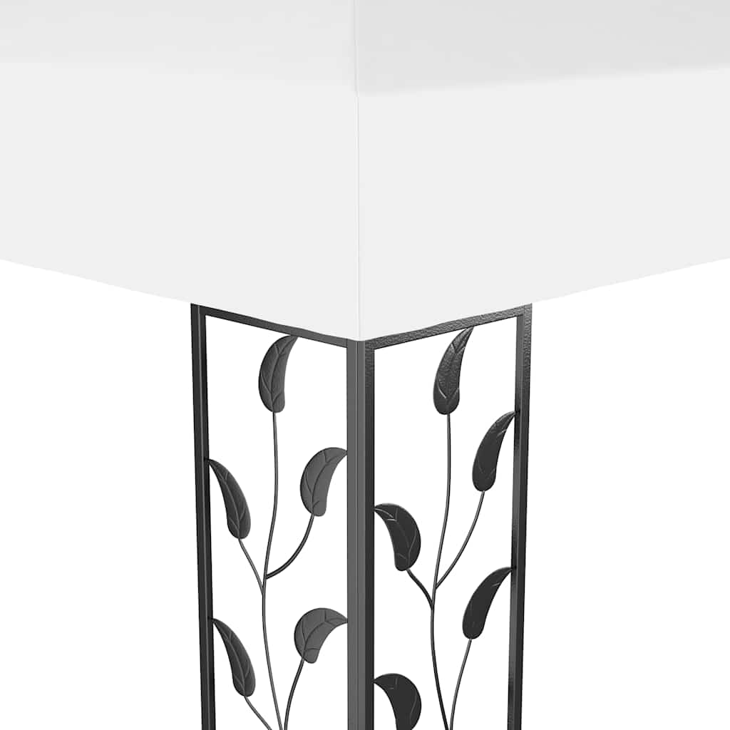 Pavillon Mit Doppeldach & Led-Lichterkette 3X4 M