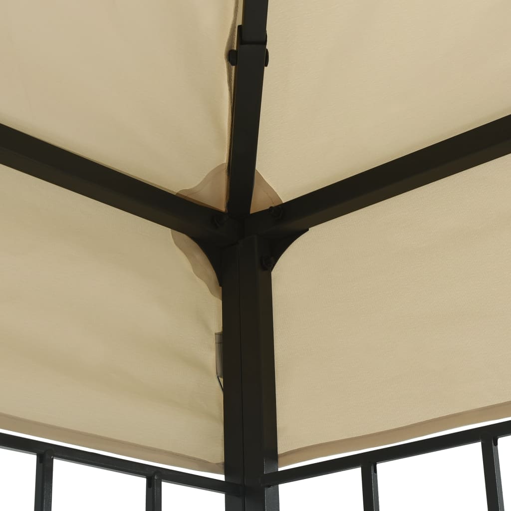 Pavillon Mit Led-Lichterkette Weiß