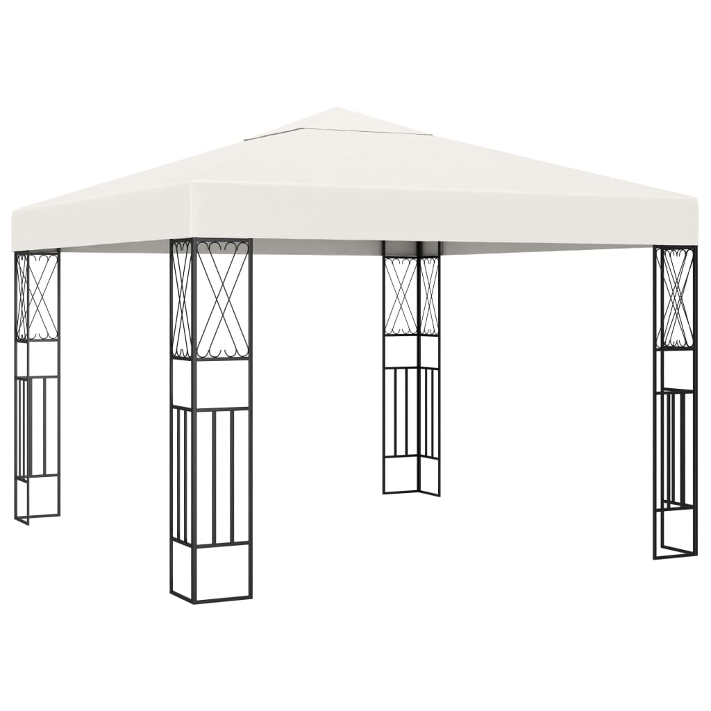 Pavillon Mit Led-Lichterkette Stoff