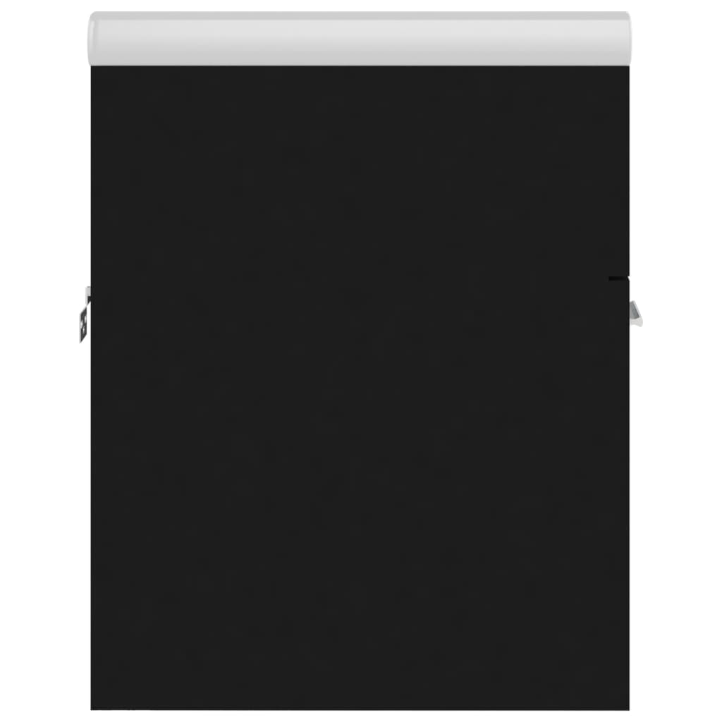 Waschbeckenunterschrank Mit Einbaubecken Holzwerkstoff Schwarz