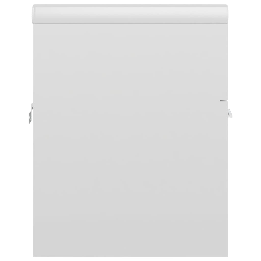 Waschbeckenunterschrank Mit Einbaubecken Hochglanz-Weiß