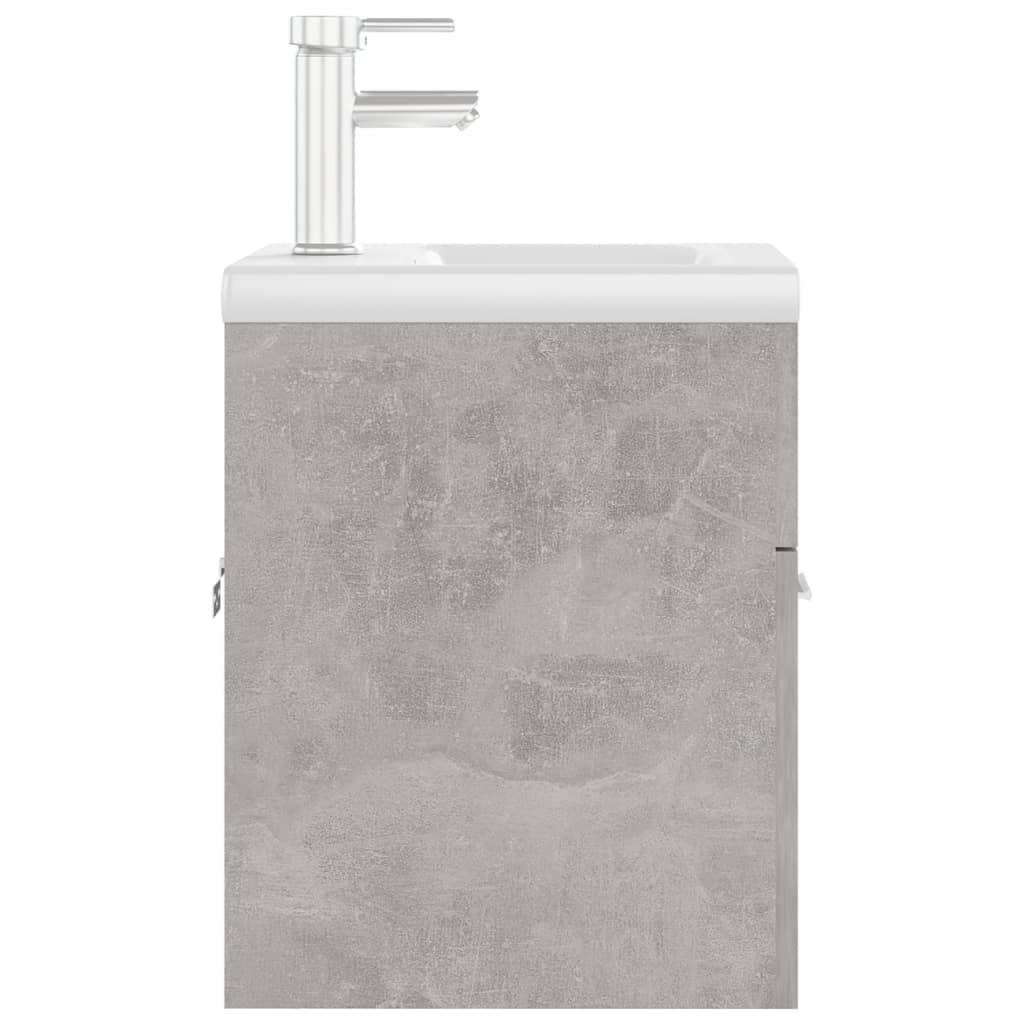 Waschbeckenunterschrank Einbaubecken Holzwerkstoff Betongrau