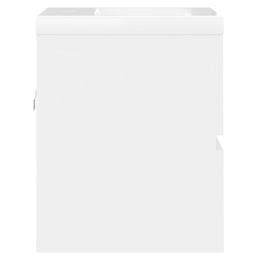 Waschbeckenunterschrank Mit Einbaubecken Holzwerkstoff Weiß