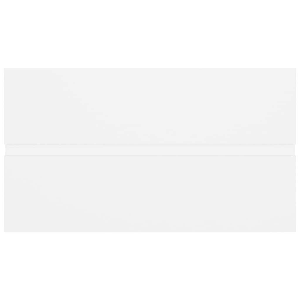 Waschbeckenunterschrank Mit Einbaubecken Holzwerkstoff Weiß